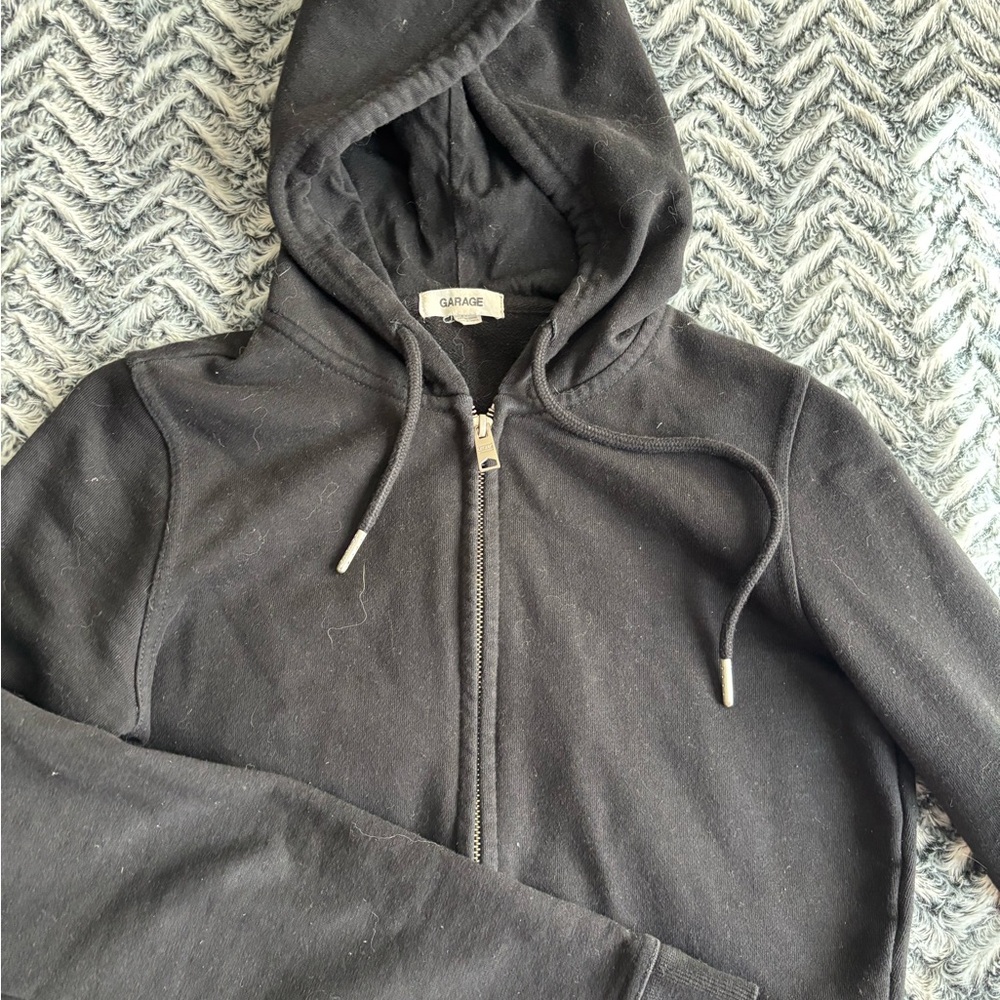 Black Zip-Up Hoodie